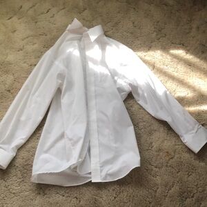 Men’s formal long sleeve white dress shirt